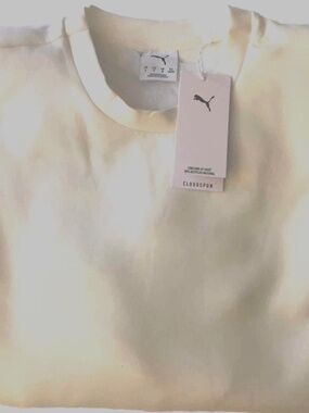 Puma Golf Mens Sweatshirt Cloudspun Fleece Crewneck Warm White Vanilla Small NWT